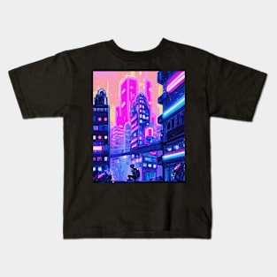 Futuristic City art Kids T-Shirt